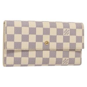 Louis Vuitton Beige and Blue Checkered Wallet
